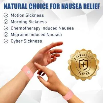 Hionfurt Motion Sickness Bands Anti Nausea Wristband for Adult and Kids Morning Sickness Relief for ...