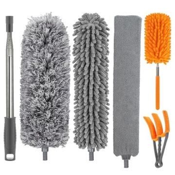 Newliton Microfiber Duster for Cleaning High Ceilings with Extension Pole 30-100"