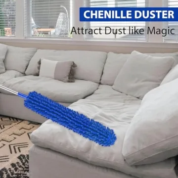 Newliton Microfiber Duster with Extension Pole for High Ceilings