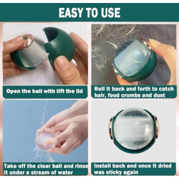 CALMTEE Pink Gold Reusable Portable Lint Roller Ball