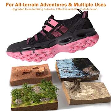 MAINCH Women's Quick Dry Hiking Water Shoes for Outdoor Adventures