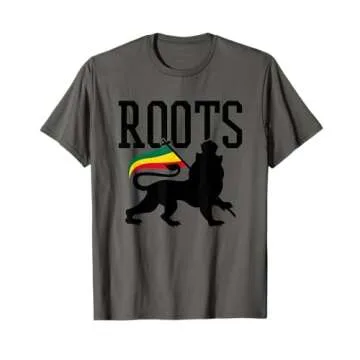 Reggae Roots - Lion Of Judah Rastafari Music Rasta Gift T-Shirt