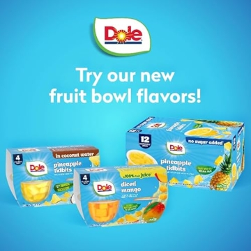Dole Diced Mango in Juice - 24 Pack of 4 oz Cups