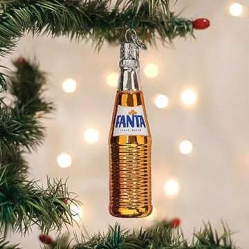 Old World Christmas Fanta Bottle Glass Ornament for Gifting