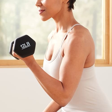 Amazon Basics Neoprene Hexagon Dumbbells 12 lb Set