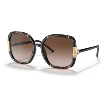 Tory Burch TY9071U 189613 57MM Dark Tortoise/Black/Brown Gradient Square Sunglasses for Women + BUND...