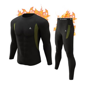 CL convallaria Thermal Underwear for Men, Long Johns Winter Hunting Gear Sport Base Layer Top and Bo...