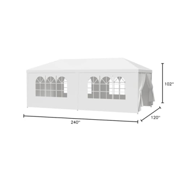 LEMY 10 X 20 Wedding Party Canopy Tent - Durable & Stylish