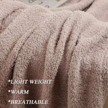 bearberry Super Soft Fluffy Throw Blanket Lightweight Cozy Warm Throw Blankets for Couch Bed Sofa All Season (Beige, 50”x60”)