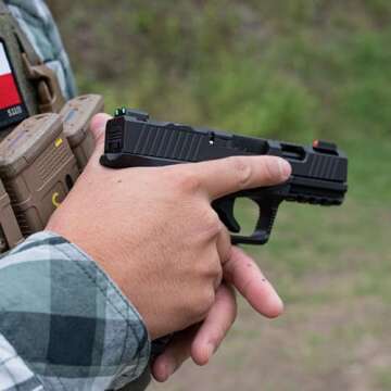 TruGlo TFK Pro Fiber Optic and Tritium Handgun Glock Sight Accessories with Fortress Finish Protection and Angled Rear Sight for Handguns