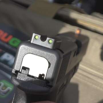 TruGlo TFK Pro Fiber Optic and Tritium Handgun Glock Sight Accessories with Fortress Finish Protection and Angled Rear Sight for Handguns