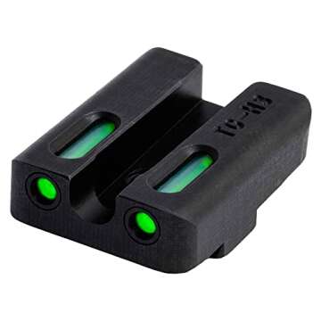 TruGlo TFK Pro Fiber Optic and Tritium Handgun Glock Sight Accessories with Fortress Finish Protection and Angled Rear Sight for Handguns
