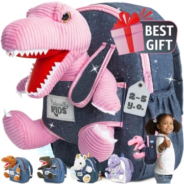Naturally KIDS Toddler Dinosaur Backpack for Kids
