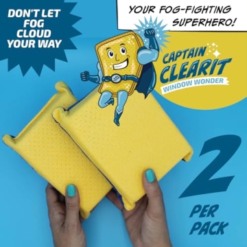 Extra-Large Defogger Sponge for Windows - 2 Pack