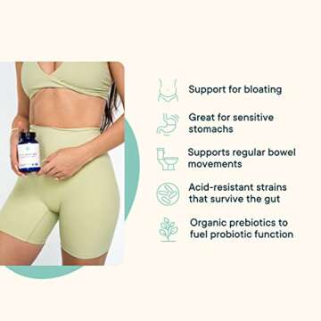 Ora Organic Probiotics with Prebiotics for Digestive Health 16 Billion CFU - Trust Your Gut - Strains - Acidophilus Lactobacillus Breve Bifidum Lactis