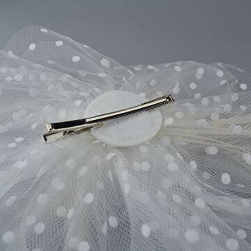 DRESHOW Fascinators Hat Flower Mesh Ribbons Feathers on a Headband and a Clip Tea Party Headwear for Girls and Women