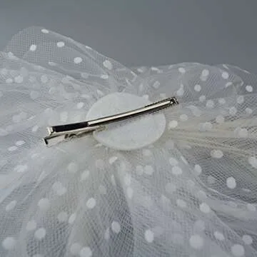 DRESHOW Fascinators Hat Flower Mesh Ribbons Feathers on a Headband and a Clip Tea Party Headwear for Girls and Women