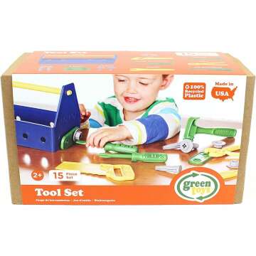 Eco-Friendly Green Toys 15 Piece Tool Set in Blue