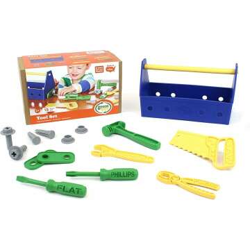 Eco-Friendly Green Toys 15 Piece Tool Set in Blue