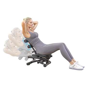 BESVIL Steppers for Exercise at Home, Stair Stepper with Resistance Bands,Ab Crunch Machine for Stomach Workout,Djustable Situp,330lbs Loading Capacity,2-in-1 Fitness Equipment