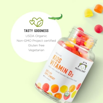 Mama Bear Organic Kids Vitamin D3 Gummies - 80 Count