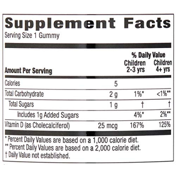 Mama Bear Organic Kids Vitamin D3 Gummies - 80 Count