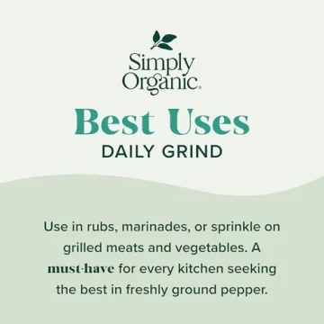 Simply Organic Daily Grind Organic Pepper Grinder 2.65 oz