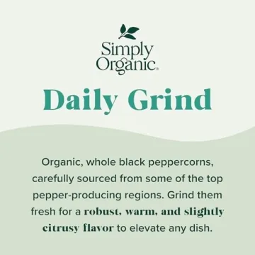 Simply Organic Daily Grind Organic Pepper Grinder 2.65 oz