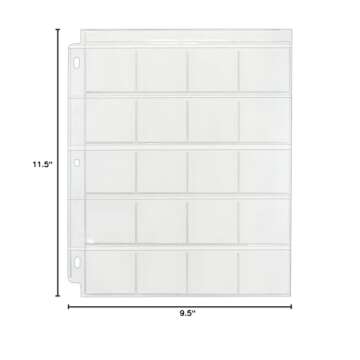 Archival-Safe Clear Slide Storage Pages - 25-Pack