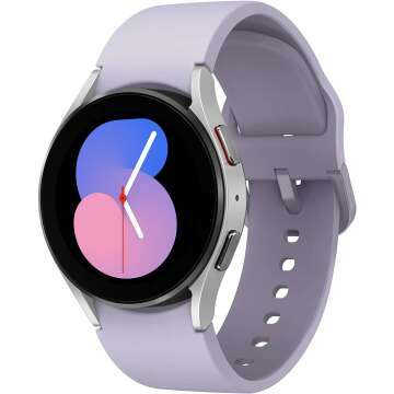 SAMSUNG Galaxy Watch 5: Health Tracking Smartwatch in Silver and Purple