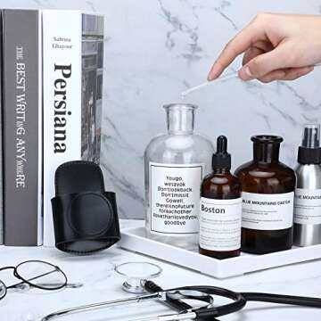 BBTO Artificial Leather Stethoscope Holder Handmade Stethoscope Hip Holder with Clip to Protect from Neck Carrying or Loss for Holding Your Stethoscope (2)