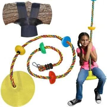 Jungle Gym Tree Swing - Disc Seat & Climbing Rope Set