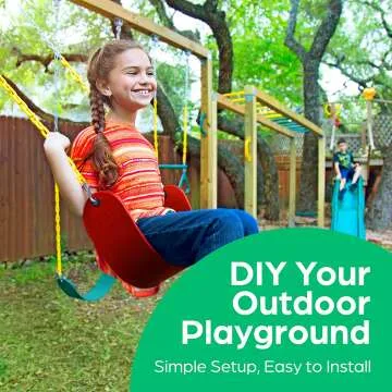 Jungle Gym Tree Swing - Disc Seat & Climbing Rope Set