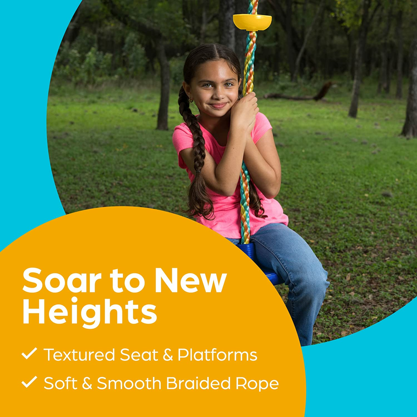 Jungle Gym Tree Swing - Disc Seat & Climbing Rope Set