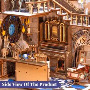 CUTEBEE Book Nook Kit, DIY Dollhouse Miniature House Booknook for Adults and Teens, Bookshelf Insert Decor, Bookends Model Build-Creativity Gift Kit for Friends and Family (Nebula Common Room)