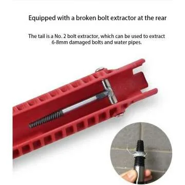 Multifunctional Bathroom Sink Wrench, 8-in-1 Tool