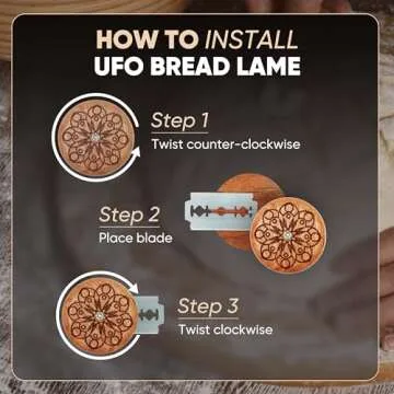 HOMEBAKEE Banneton Proofing Basket 9 inch for Sourdough Bread Baking | 2 Round Rattan Baskets with Covers | UFO Bread Lame Scoring Tool with 4 Blades | Metal Scraper | Bread Making Supplies Tools