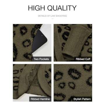 Stylish BTFBM Leopard Print Sweater Cardigan for Women