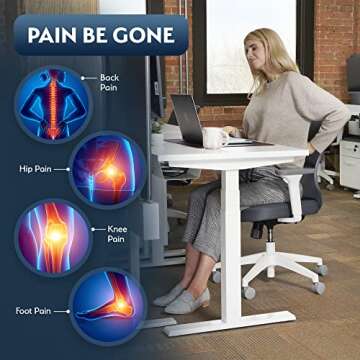 Sky Solutions Under Desk Foot Rest - Memory Foam, Ergonomic, Adjustable Footrest for Under Desk Cush...