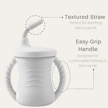 PandaEar Silicone Training Cups for Babies - 2 Pack