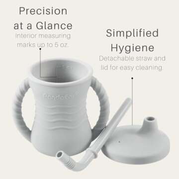 PandaEar Silicone Training Cups for Babies - 2 Pack