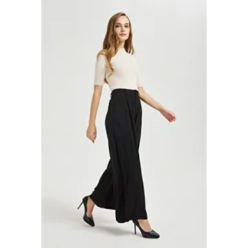 Tronjori Women's High Waist Palazzo Pants - Casual Elegance