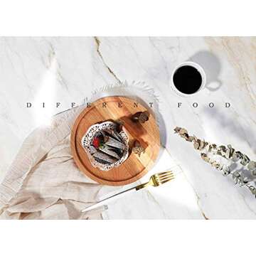 Meking 32x22in Double Sided White Marble Photography Backdrop Paper Background for Small Product, Flat Lay & Food Photo Shoot Props