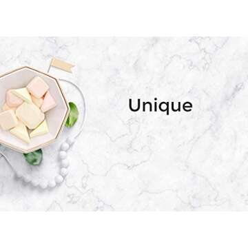 Meking 32x22in Double Sided White Marble Photography Backdrop Paper Background for Small Product, Flat Lay & Food Photo Shoot Props