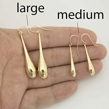 Elegant 14k Yellow Gold Teardrop Dangle Earrings Online