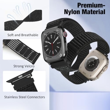 WolliLe Nylon Sport Loop Band for Apple Watch
