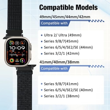 WolliLe Nylon Sport Loop Band for Apple Watch