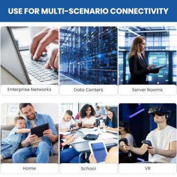 Cat 6 Ethernet Cable 6 Ft 2 Pack, Cat 6 Cable Outdoor&Indoor, High Speed 10Gbps Internet Network Cable, Cat6 Ethernet Patch Cable Long, Computer LAN Cable for Router, Modem, PS4/5 - Blue & Black