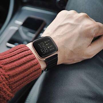 GHIJKL 3 Pack Screen Protector Compatible Fitbit Versa 2 Case, Ultra-Thin Slim Soft TPU Protective Case All-Around Full Cover Bumper Shell for Fitbit Versa 2 Smart Watch, Clear,Rose Gold,Rose Pink