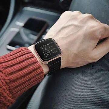 GHIJKL 3 Pack Screen Protector Compatible Fitbit Versa 2 Case, Ultra-Thin Slim Soft TPU Protective Case All-Around Full Cover Bumper Shell for Fitbit Versa 2 Smart Watch, Clear,Rose Gold,Rose Pink